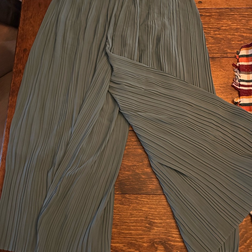 Elegant teal Pleated Women's Pants